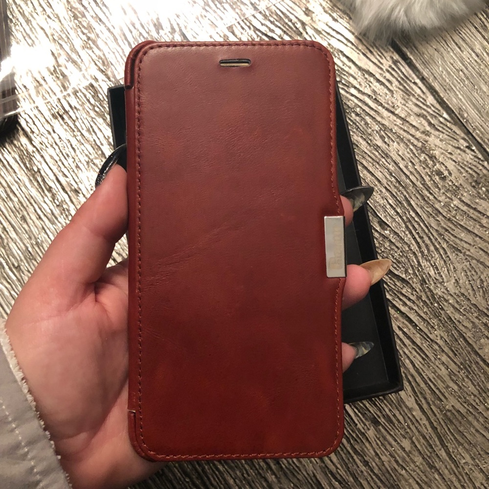 NWT Benuo brown leather wallet style iPhone 7 case